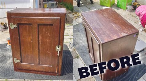 refinishing metal antique ice box|ice box makeover youtube.